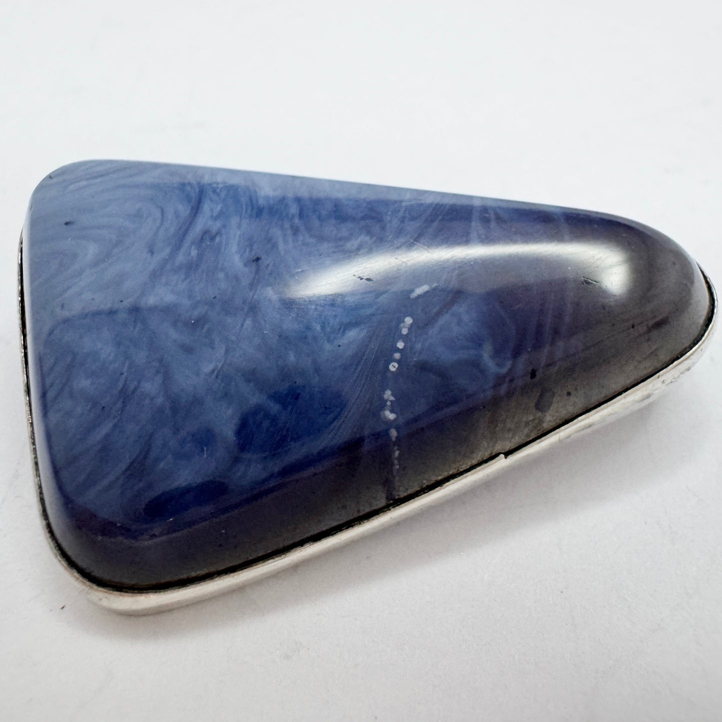 Märta Lindgren, Sweden 1966. Vintage Silver Bergslagen-stone Brooch.