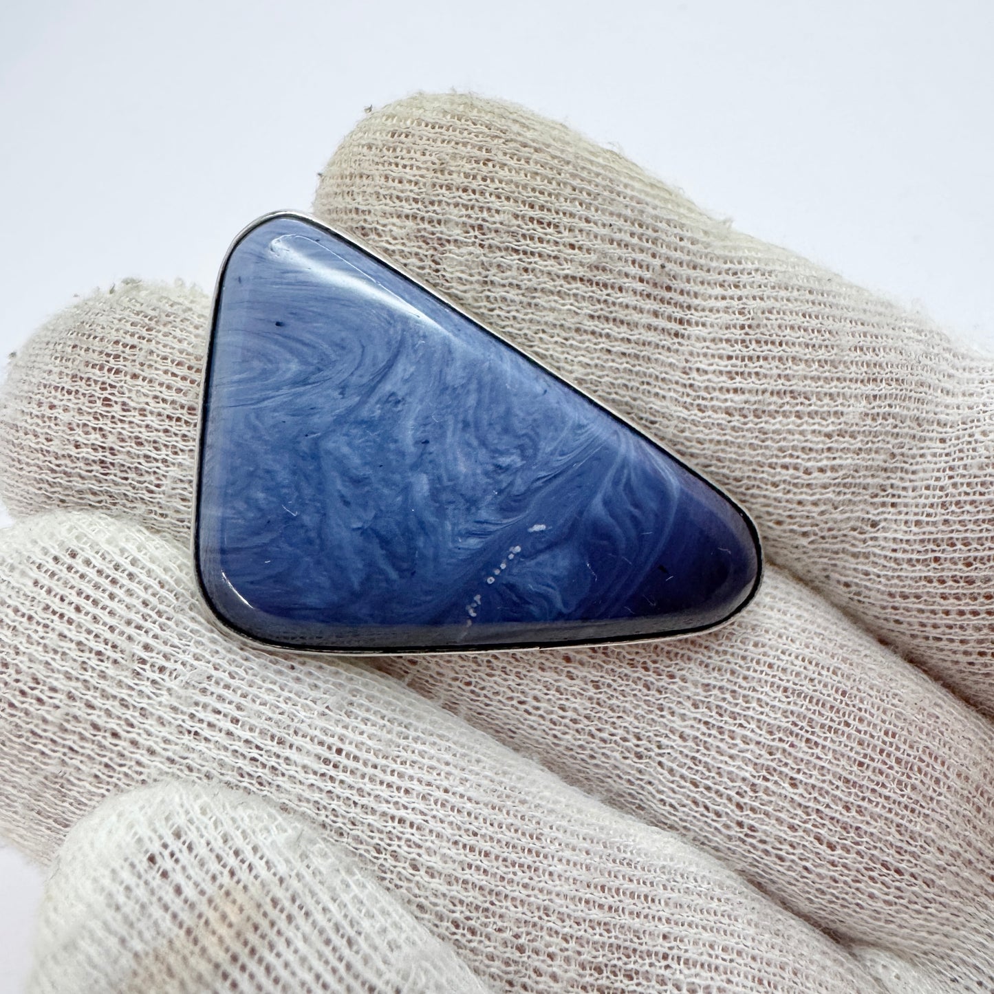 Märta Lindgren, Sweden 1966. Vintage Silver Bergslagen-stone Brooch.