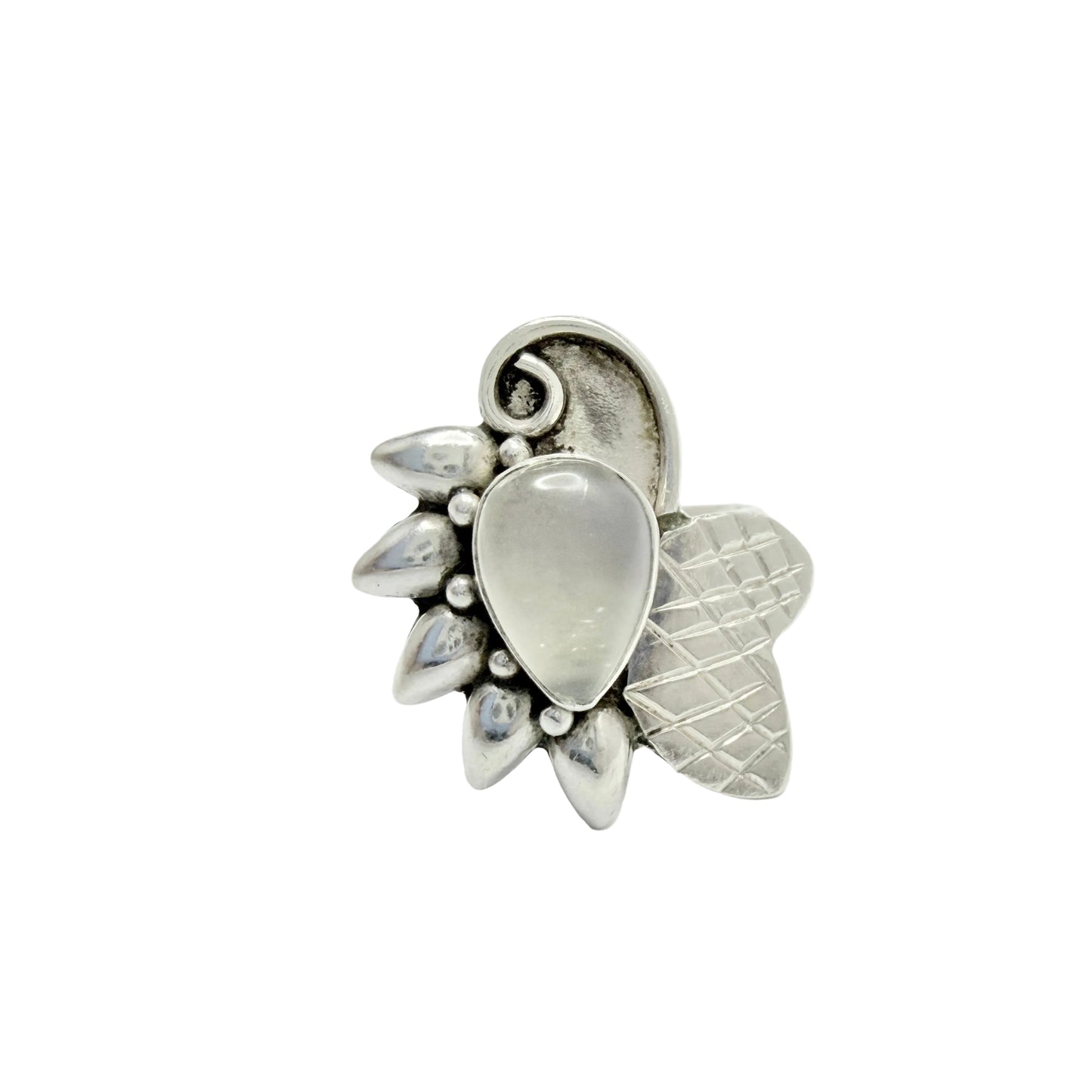 Vintage Sterling Silver Moonstone Ring.