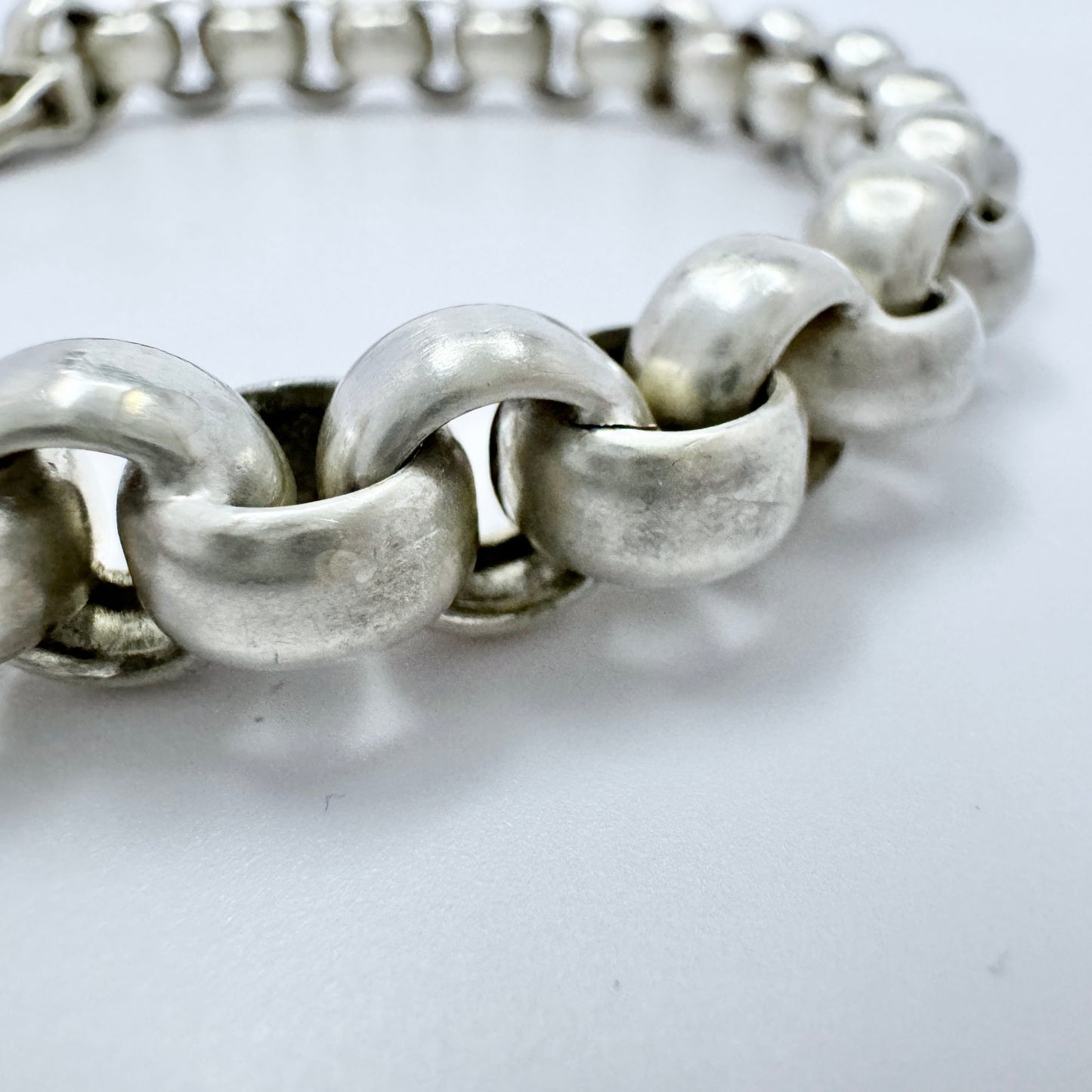 Gunnar Nilsson, Sweden. Vintage Sterling Silver Chain Bracelet.