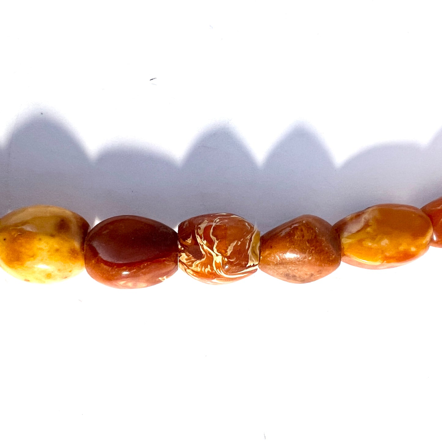 Vintage Baltic Amber Silver Clasp Necklace.