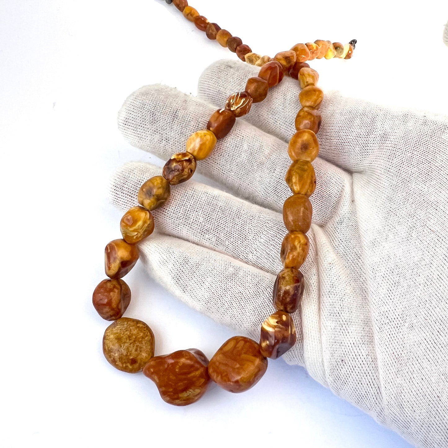 Vintage Baltic Amber Silver Clasp Necklace.