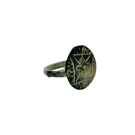 Antique Ancient Bronze Signet Ring.