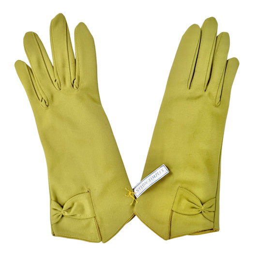 Vintage 1950-60s Never Used Nylon Simplex Gloves. With Tag.