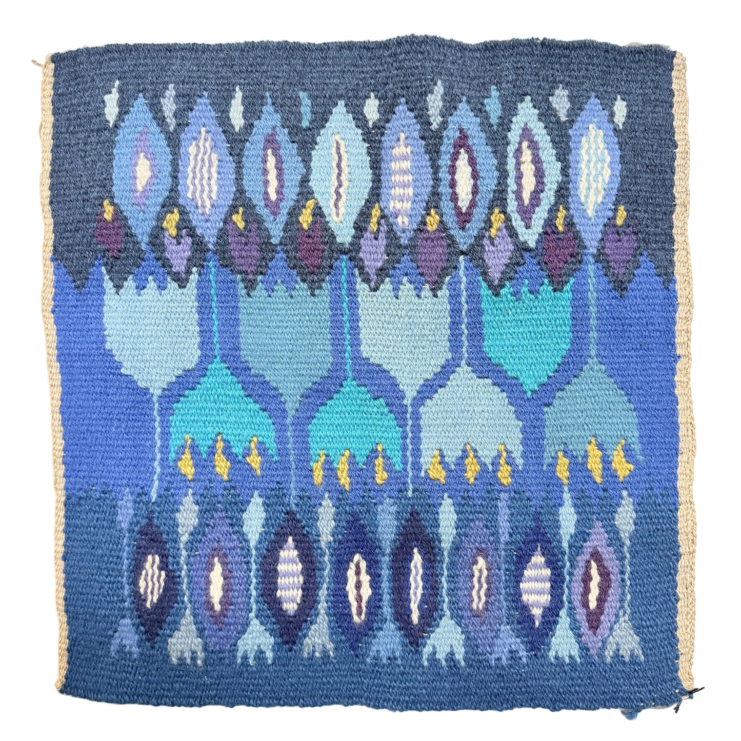 Sweden, ca 1960s Vintage Mid-century Flemish Tapestry Wall Hanging Art