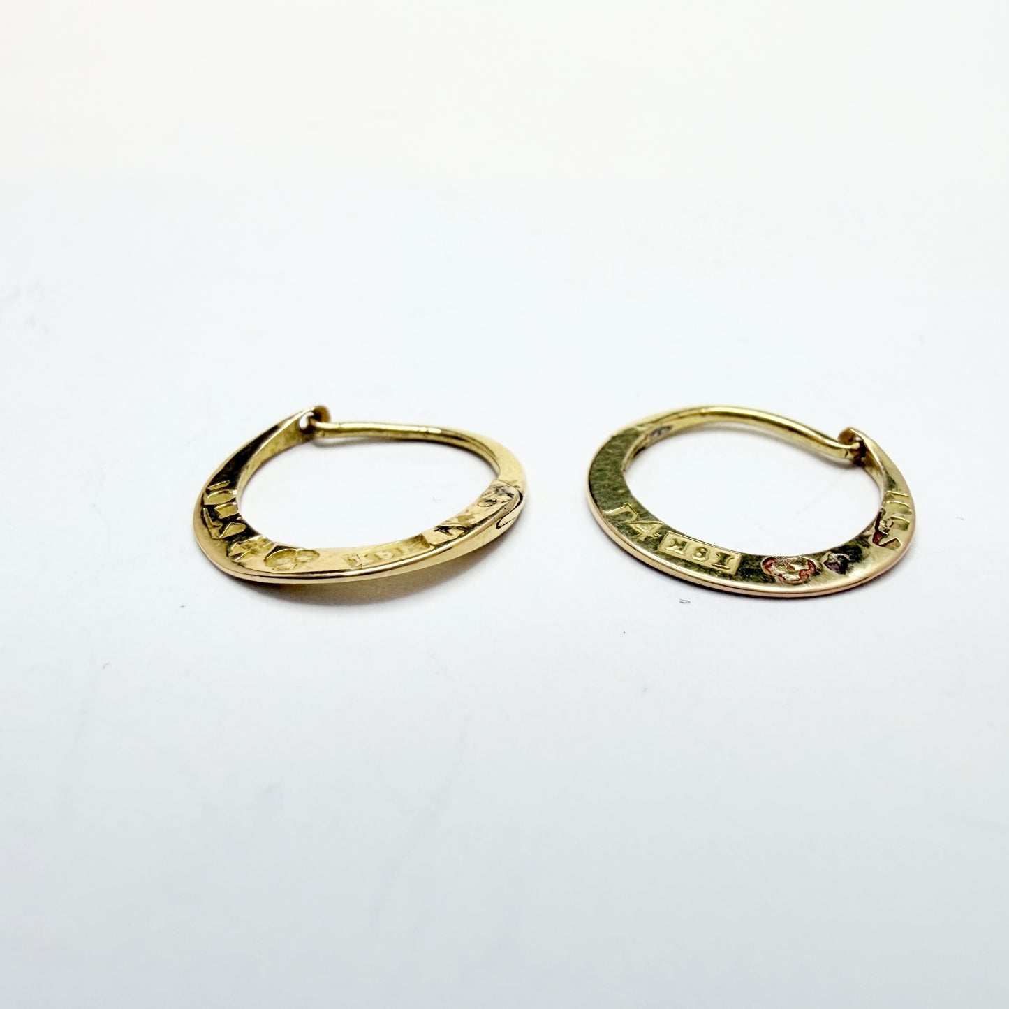 Sweden year 1834. Antique Georgian 18k Gold Earrings.