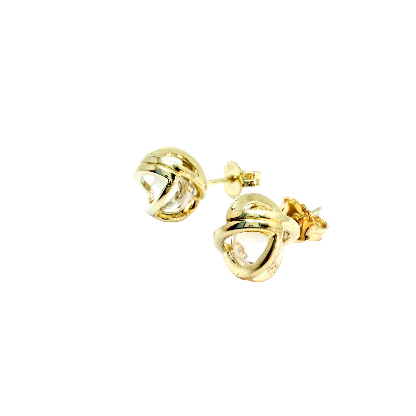 Lara Bohinc. Gilt Solid Sterling Silver Caged Glass Earrings.