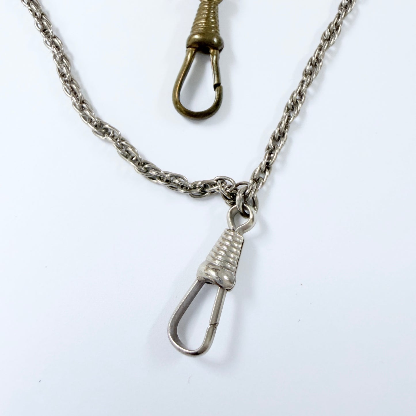 3 Vintage / Antique Metal Watch Chains.
