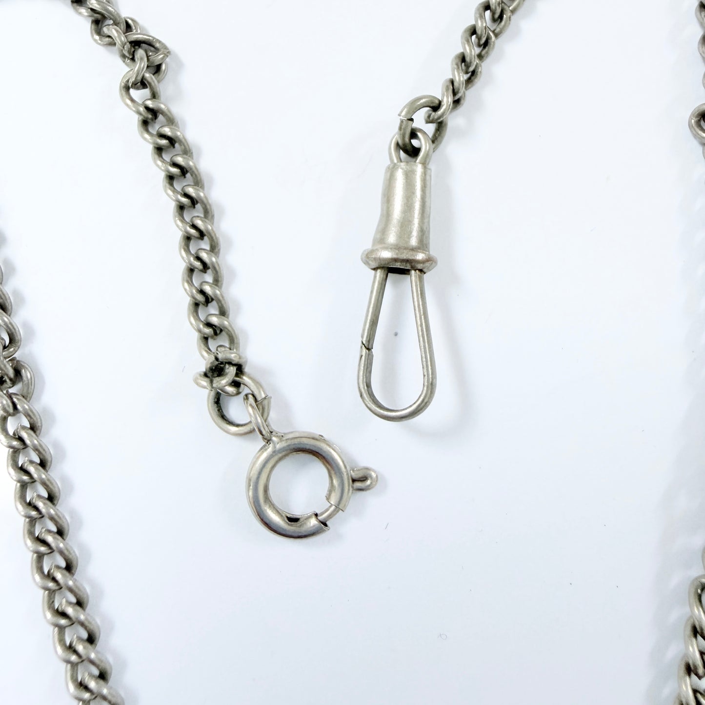 3 Vintage / Antique Metal Watch Chains.