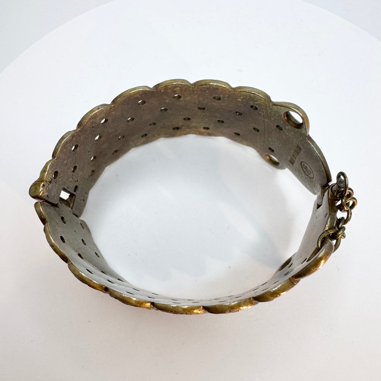 Kalevala Koru, Finland. Vintage Bronze Hinged Bangle Bracelet.