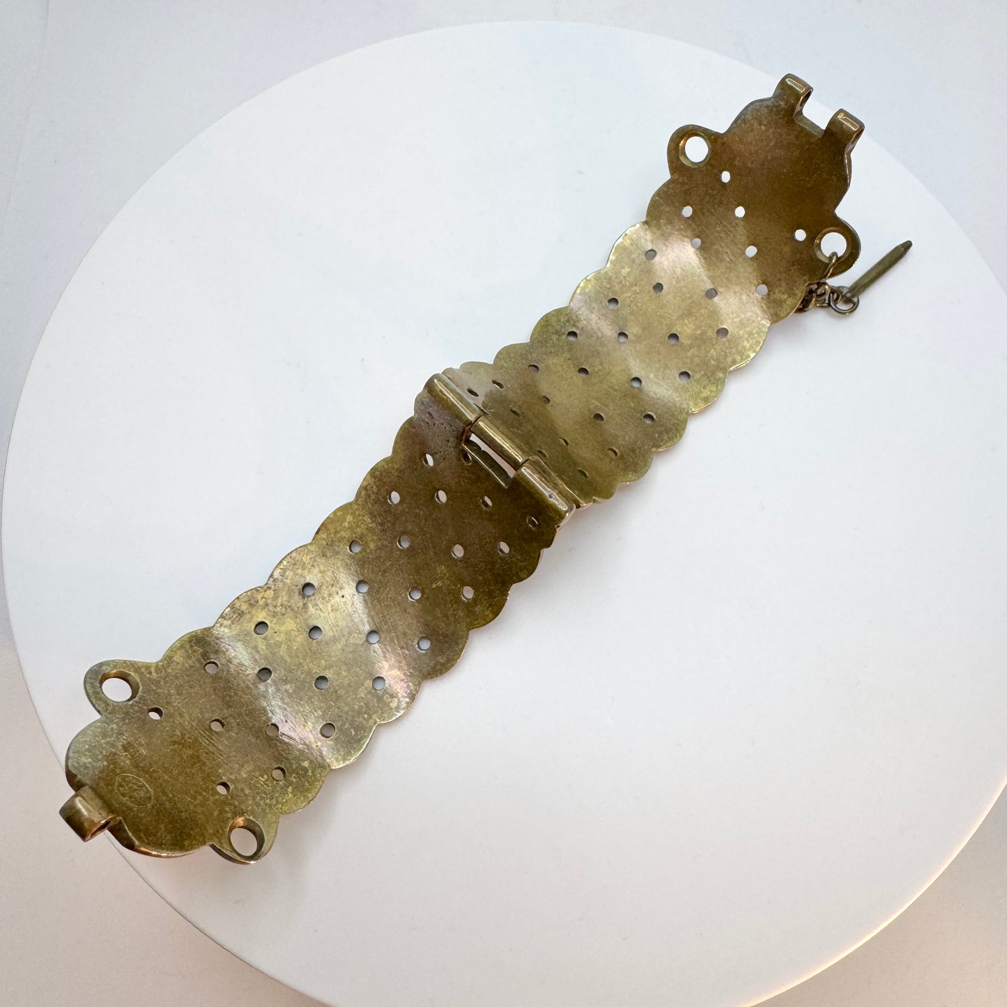 Kalevala Koru, Finland. Vintage Bronze Hinged Bangle Bracelet.