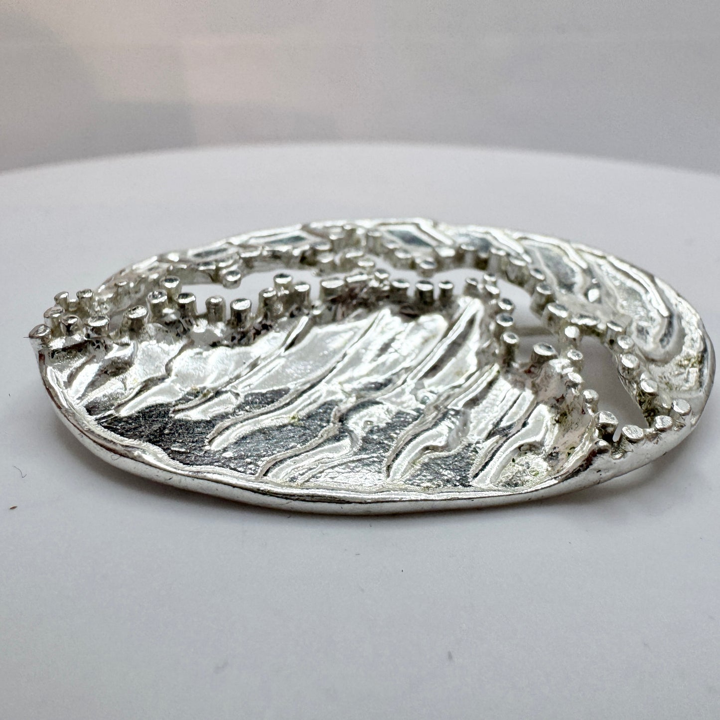Norway. Vintage Solid Silver Brooch.