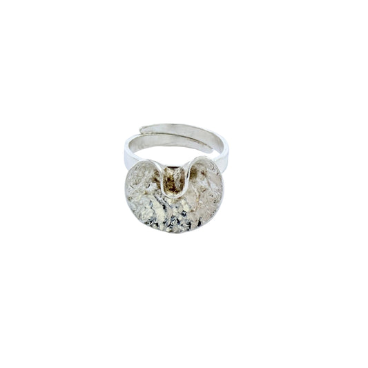 Theresia Hvorslev for MEMA, Sweden 1978. Vintage Sterling Silver Ring. Design: Water Lily