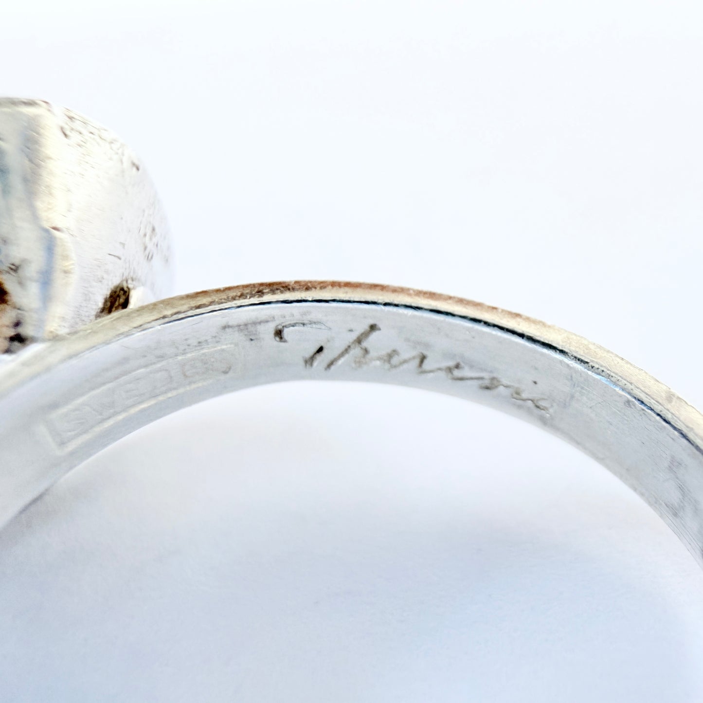 Theresia Hvorslev for MEMA, Sweden 1978. Vintage Sterling Silver Ring. Design: Water Lily