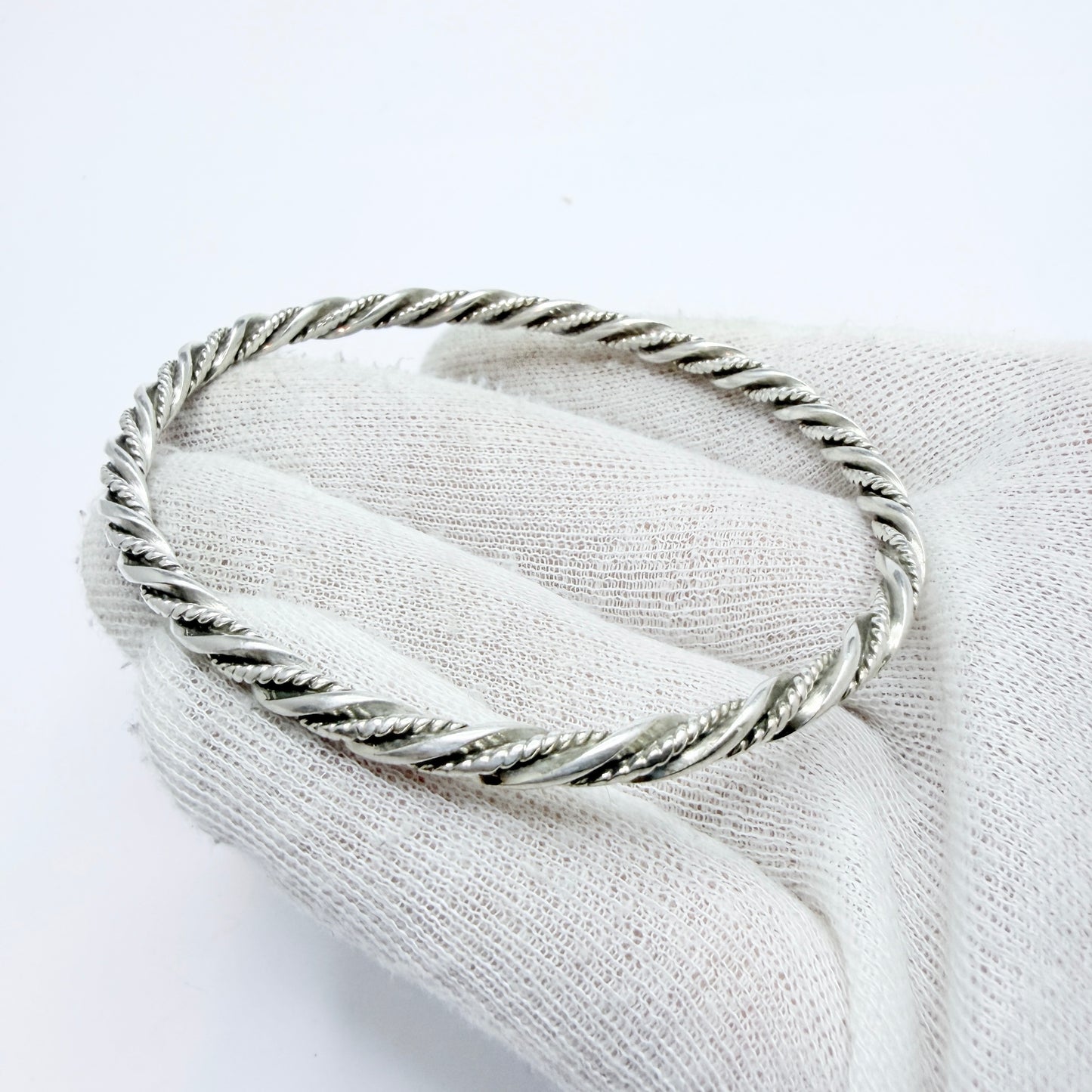 Georg Jensen, Denmark. Vintage Sterling Silver Bangle Bracelet. Design 17A