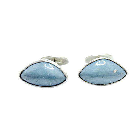 Folke Carlsson, Sweden 1962. Vintage Sterling Silver Bergslagen-stone Cufflinks.