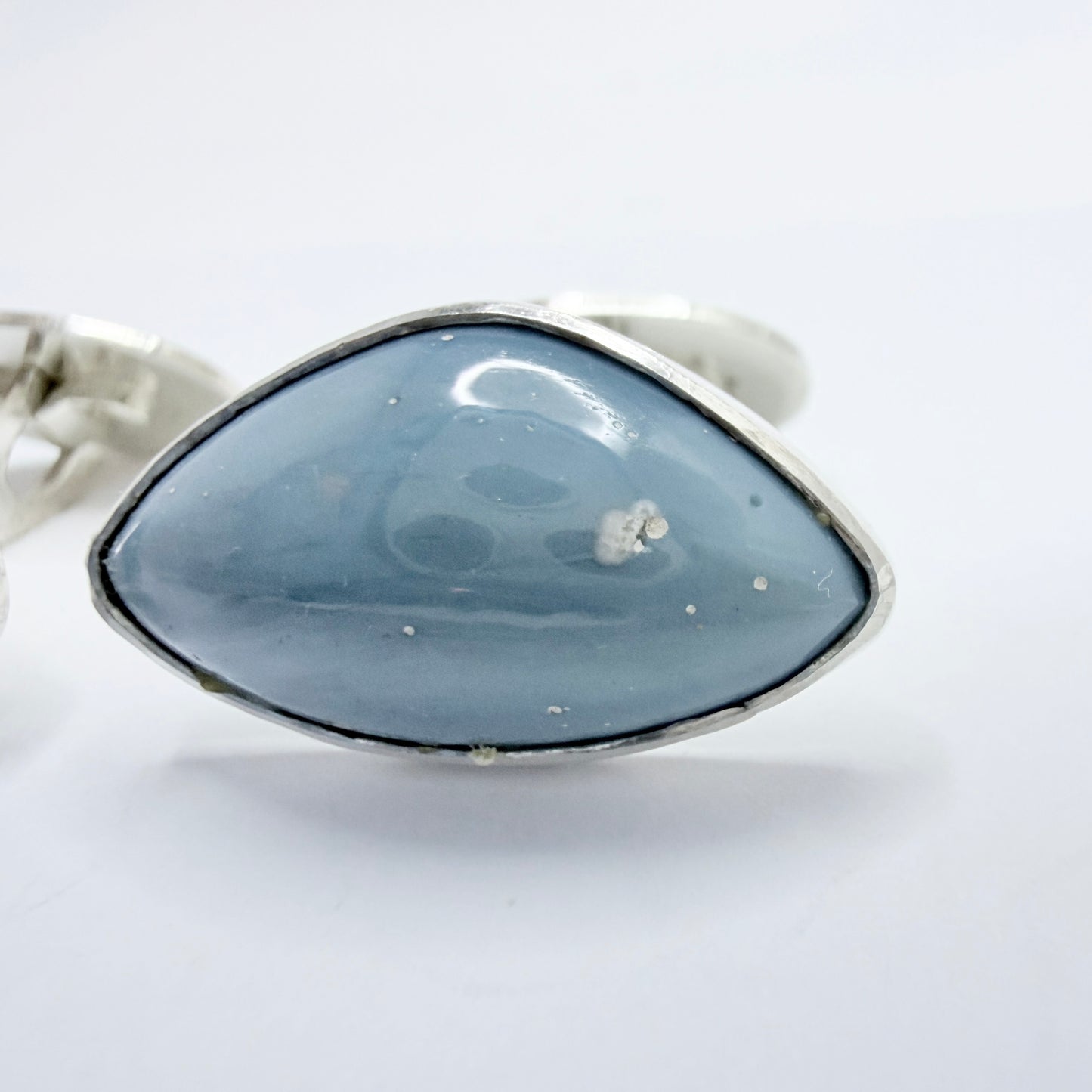 Folke Carlsson, Sweden 1962. Vintage Sterling Silver Bergslagen-stone Cufflinks.