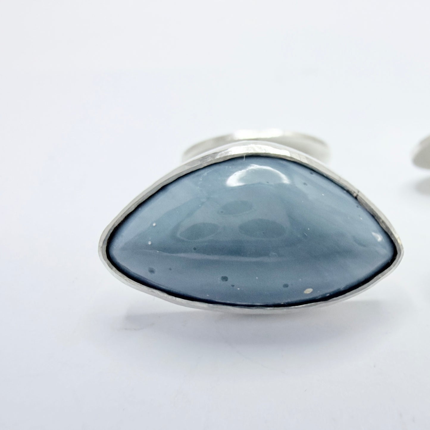 Folke Carlsson, Sweden 1962. Vintage Sterling Silver Bergslagen-stone Cufflinks.