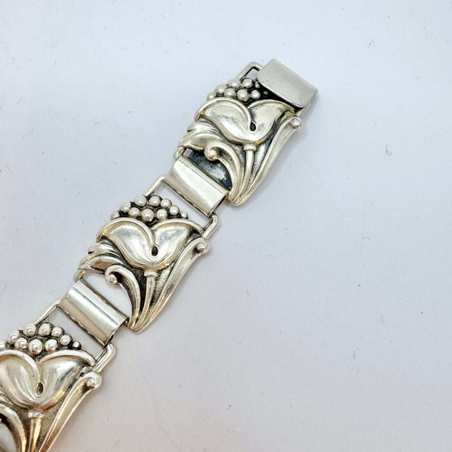 Asa-Silver H Olsson, Sweden year 1950. Vintage Solid Silver Bracelet.