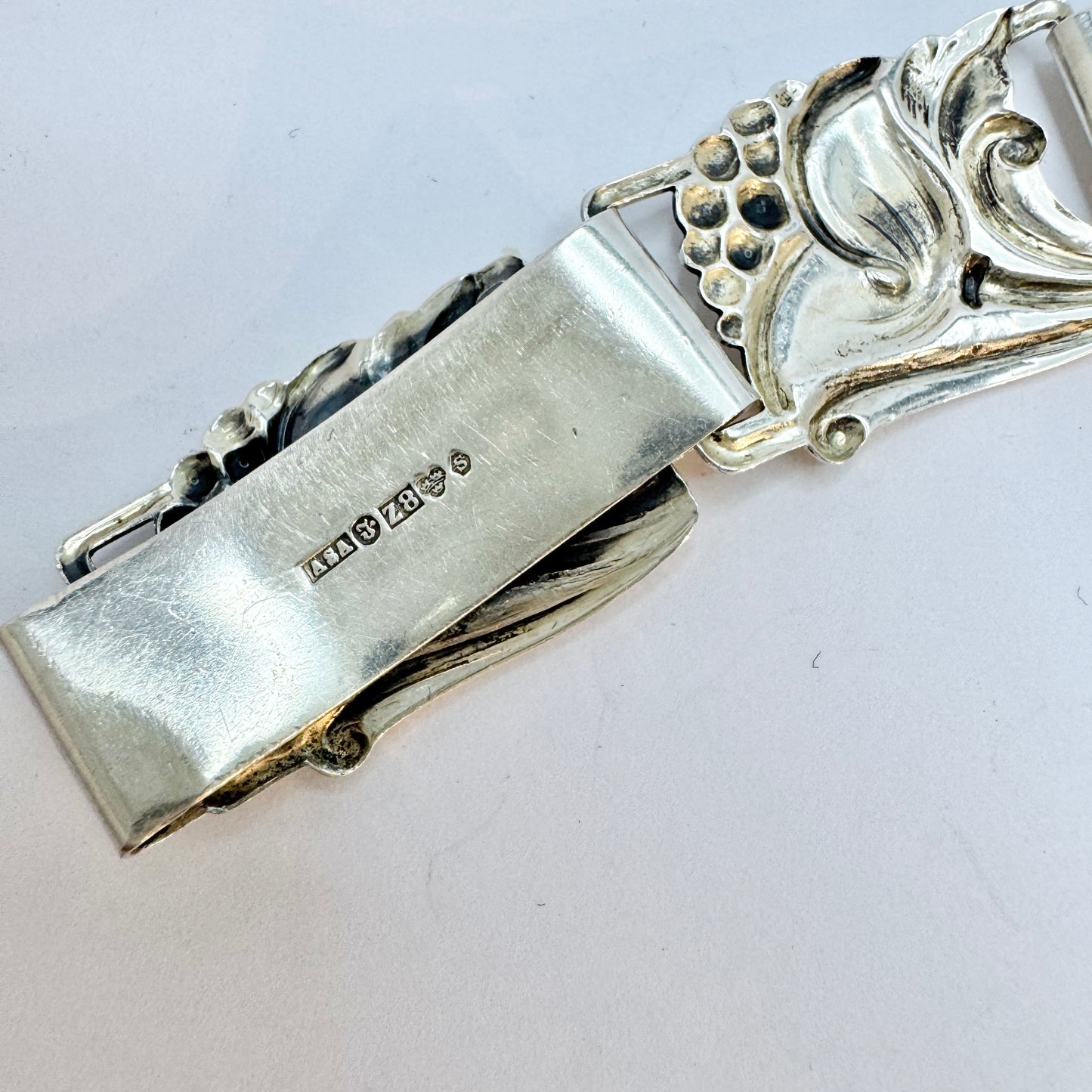 Asa-Silver H Olsson, Sweden year 1950. Vintage Solid Silver Bracelet.