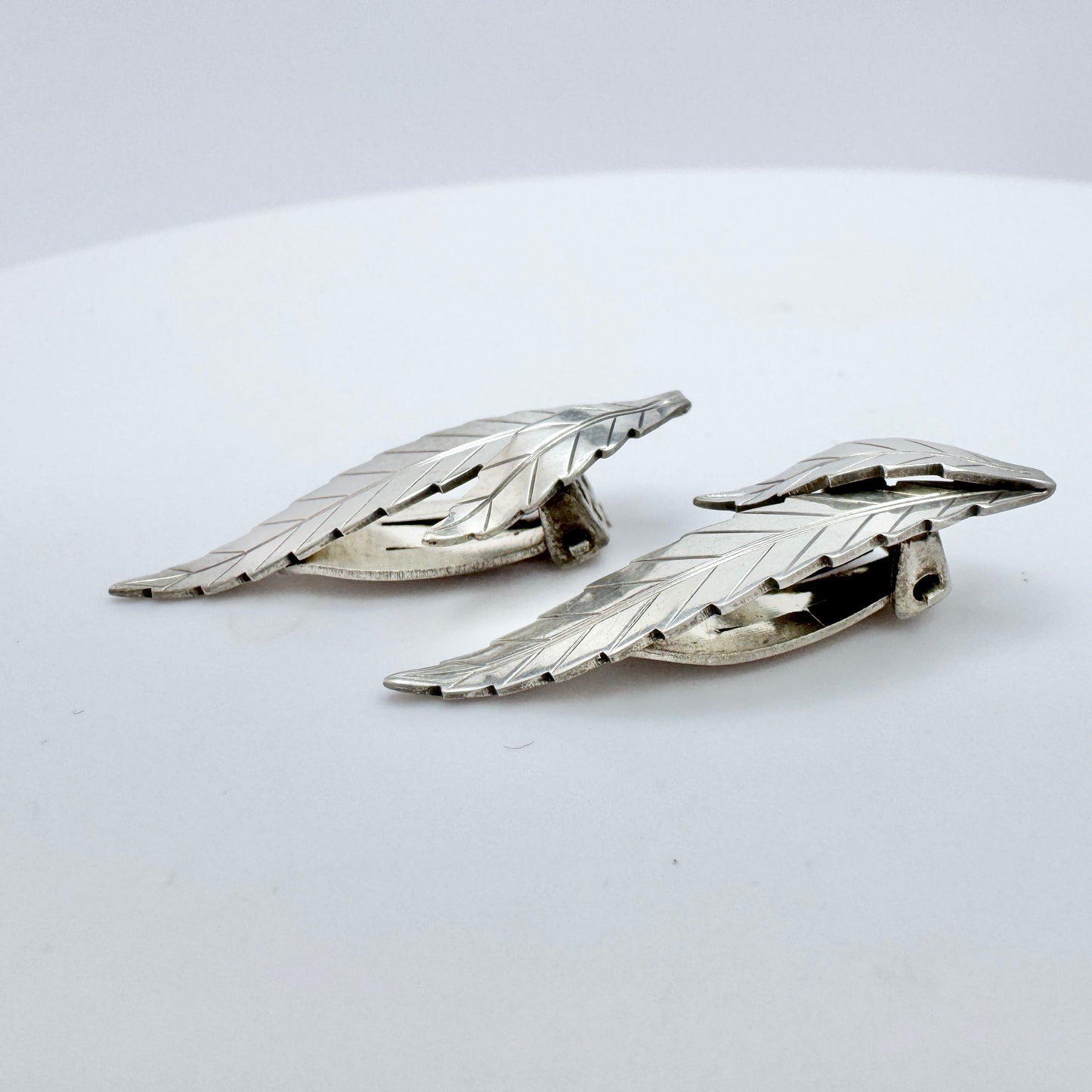 Gertrud Engel for Michelsen, Sweden 1957. Vintage Sterling Silver Earrings
