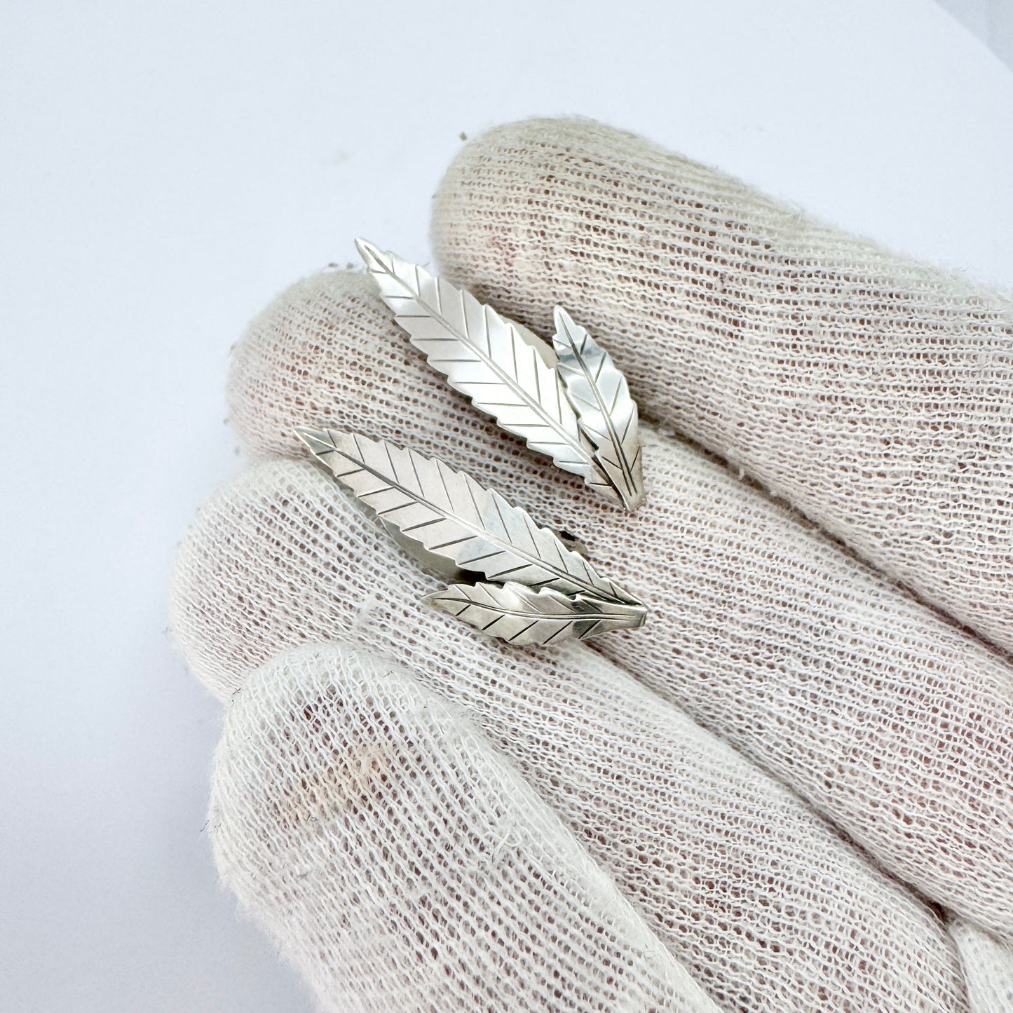 Gertrud Engel for Michelsen, Sweden 1957. Vintage Sterling Silver Earrings