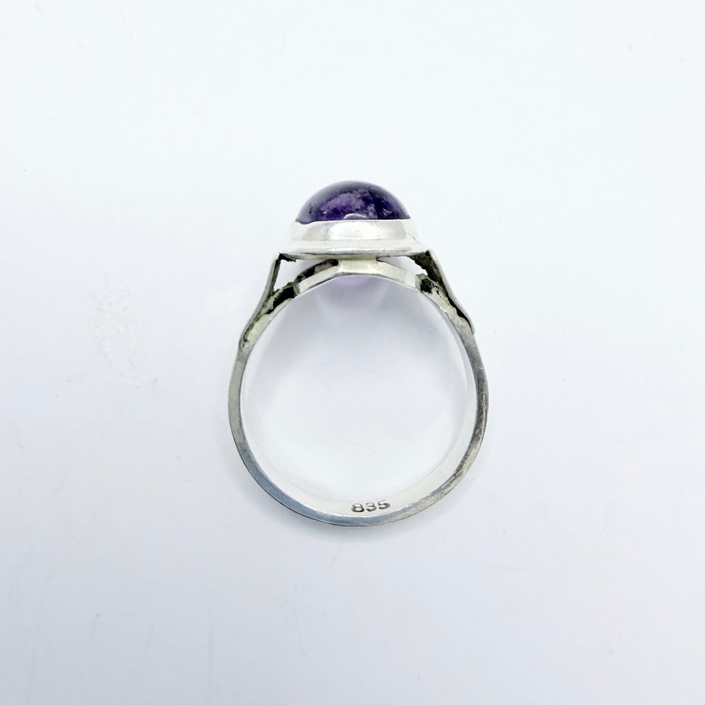 Vintage ca 1960. Solid Silver Amethyst Ring.
