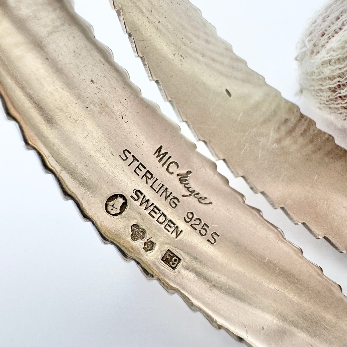 Gertrud Engel for Michelsen, Sweden 1956. Vintage Sterling Silver Hinged Bracelet.