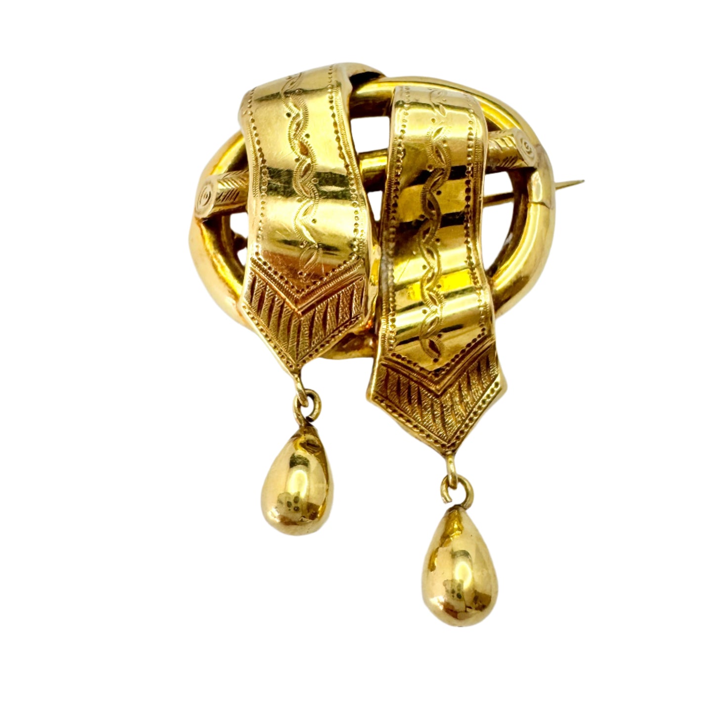 G Dahlgren, Sweden 1866. Antique Georgian 18k Gold Brooch.
