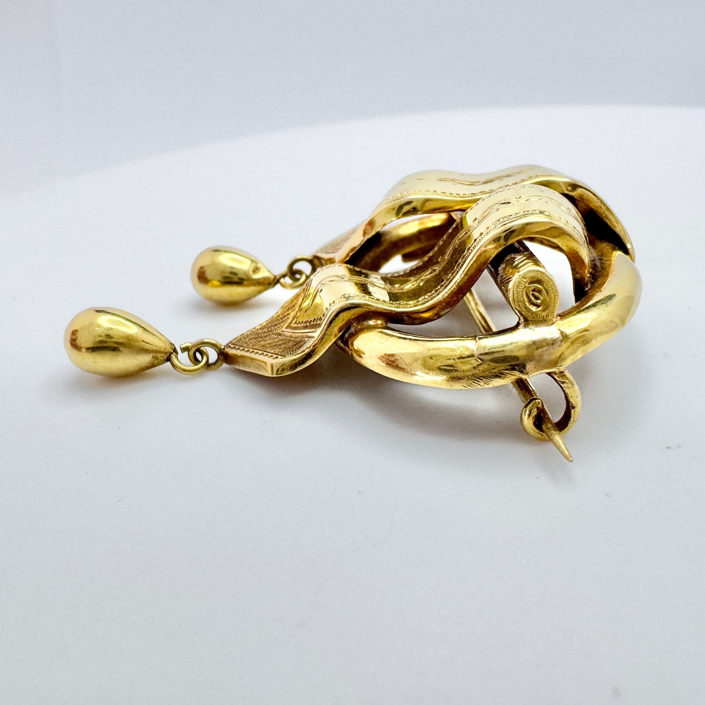 G Dahlgren, Sweden 1866. Antique Georgian 18k Gold Brooch.