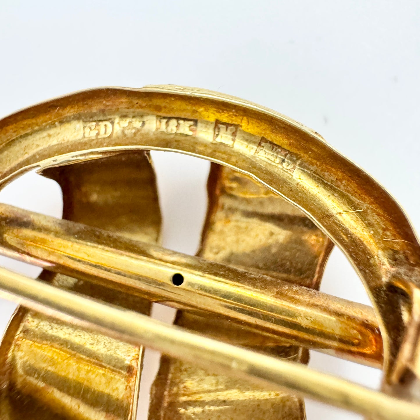 G Dahlgren, Sweden 1866. Antique Georgian 18k Gold Brooch.