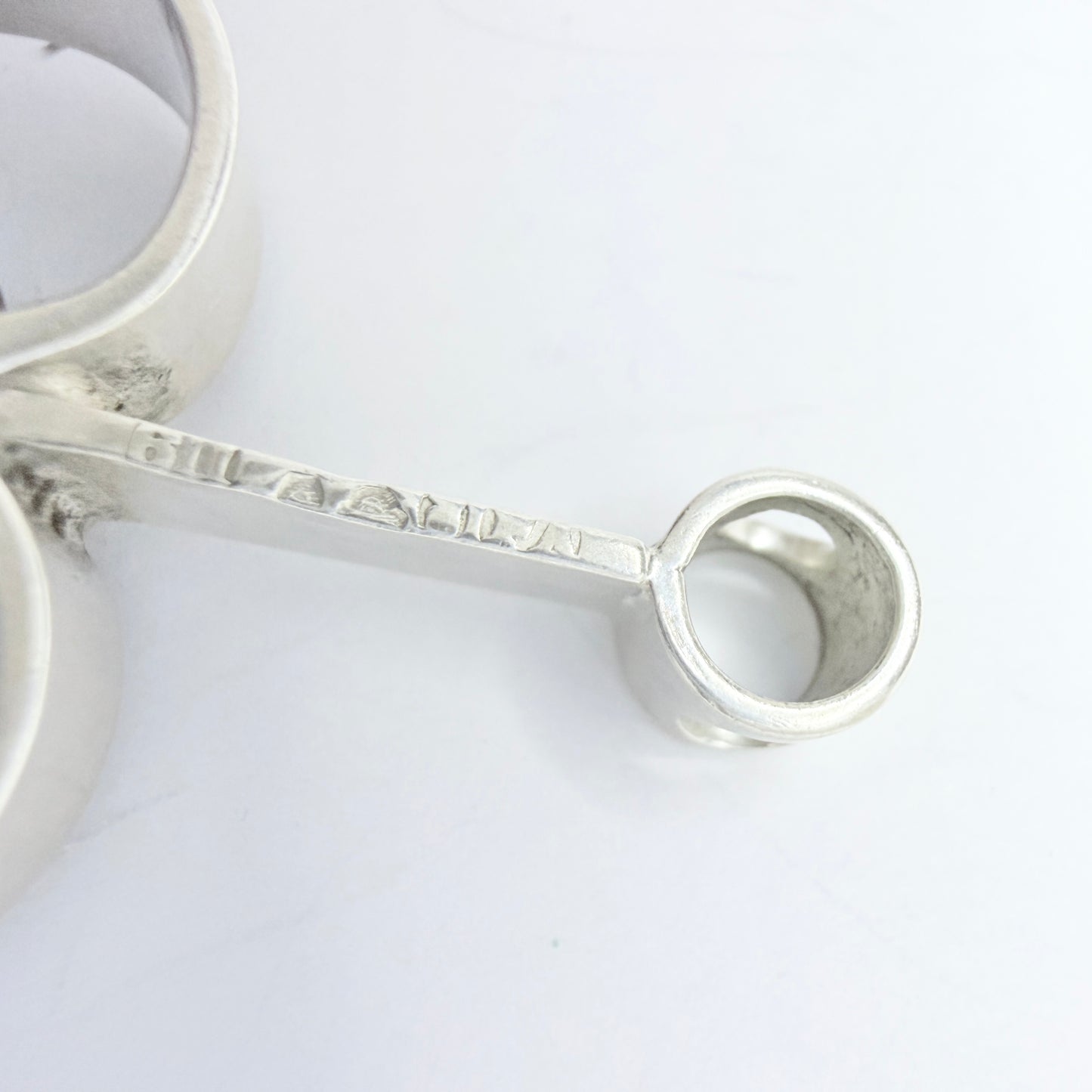 Victor Janson, Sweden year 1970. Vintage Solid Silver Bergslagen-stone Heart Pendant.