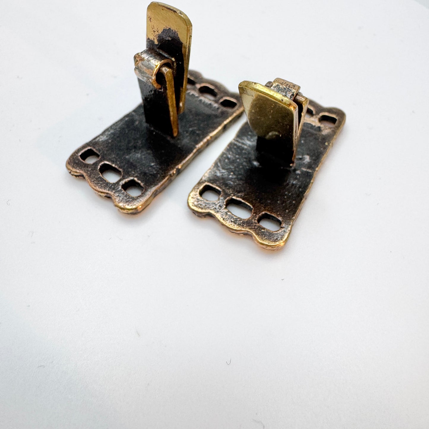 Pentti Sarpaneva, Finland 1970s. Large Vintage Bronze Cufflinks.