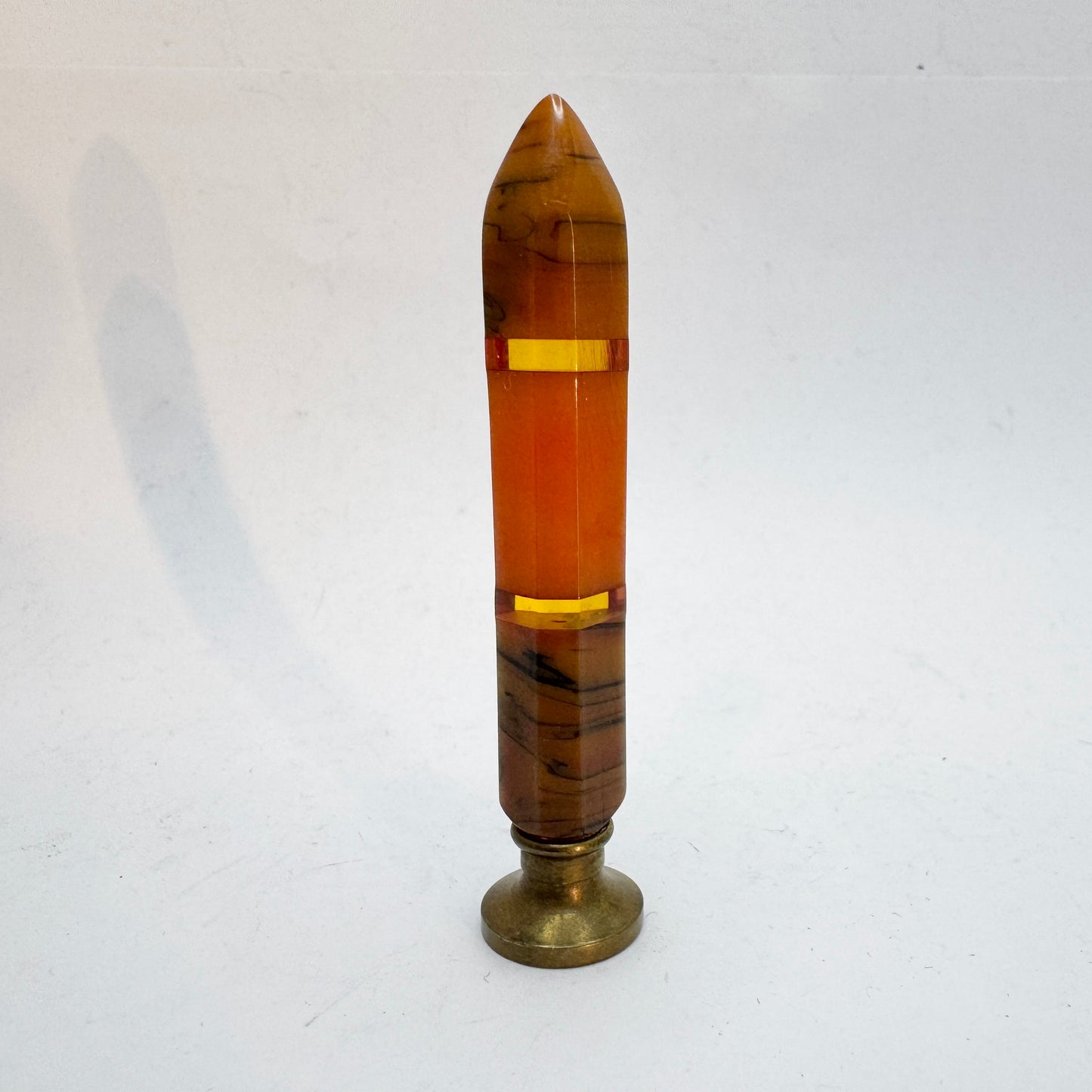 Vintage c 1930 Art Deco Wax Seal Stamp, No engraving.