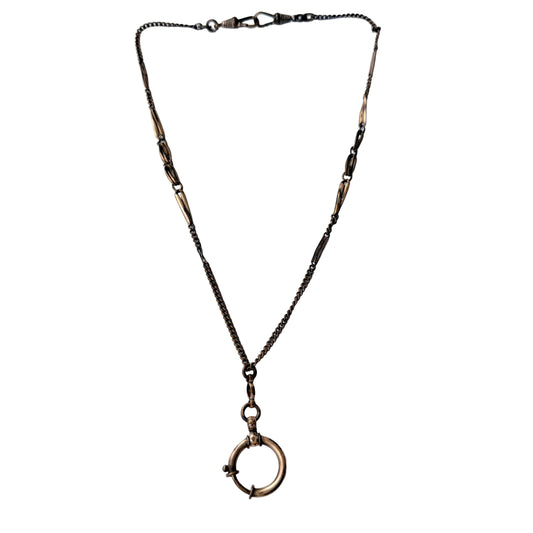 Antique Gold Doublé Watch Chain in Necklace Length.