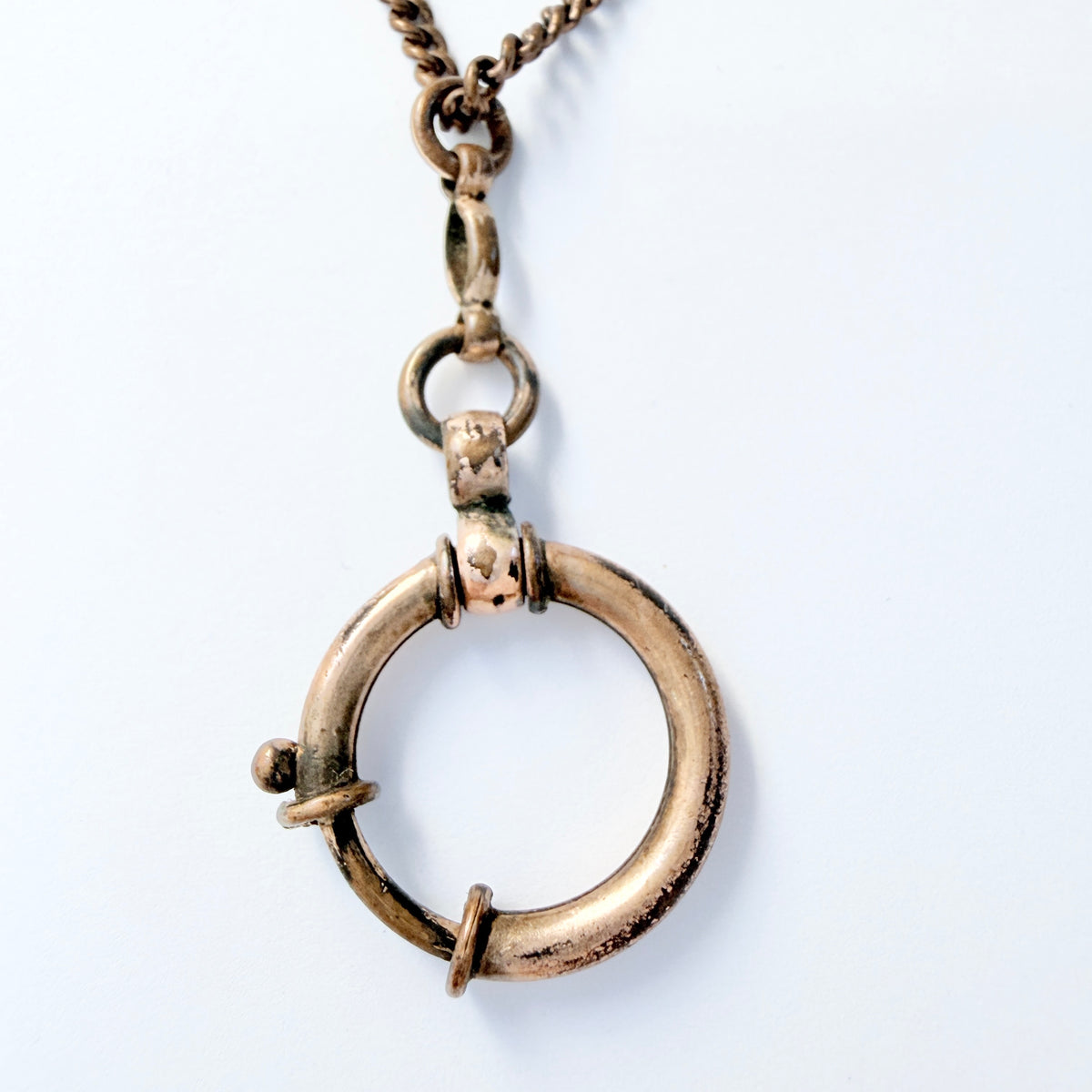 Antique Gold Doublé Watch Chain in Necklace Length.