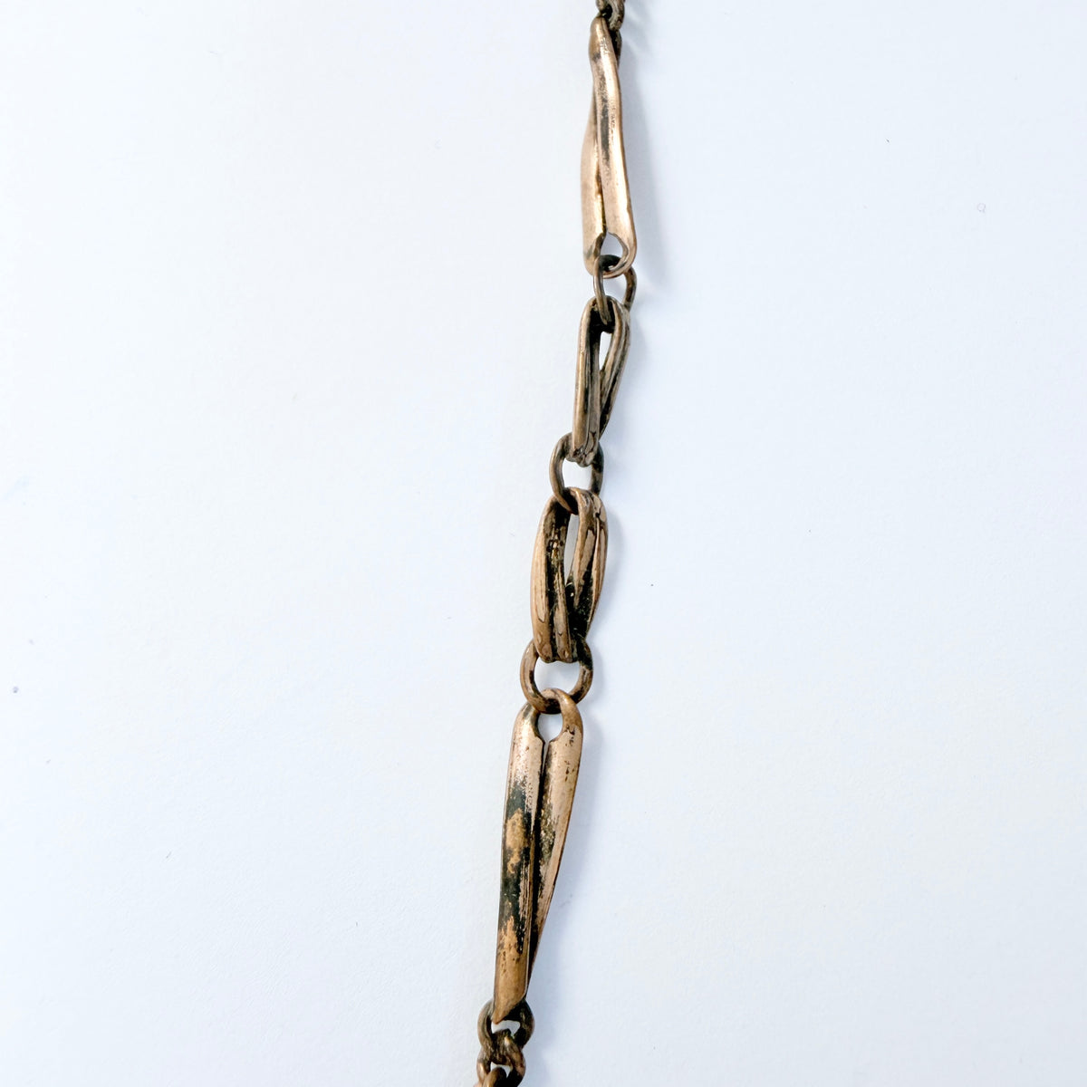Antique Gold Doublé Watch Chain in Necklace Length.