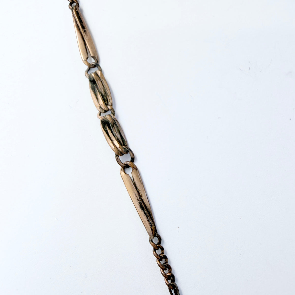 Antique Gold Doublé Watch Chain in Necklace Length.