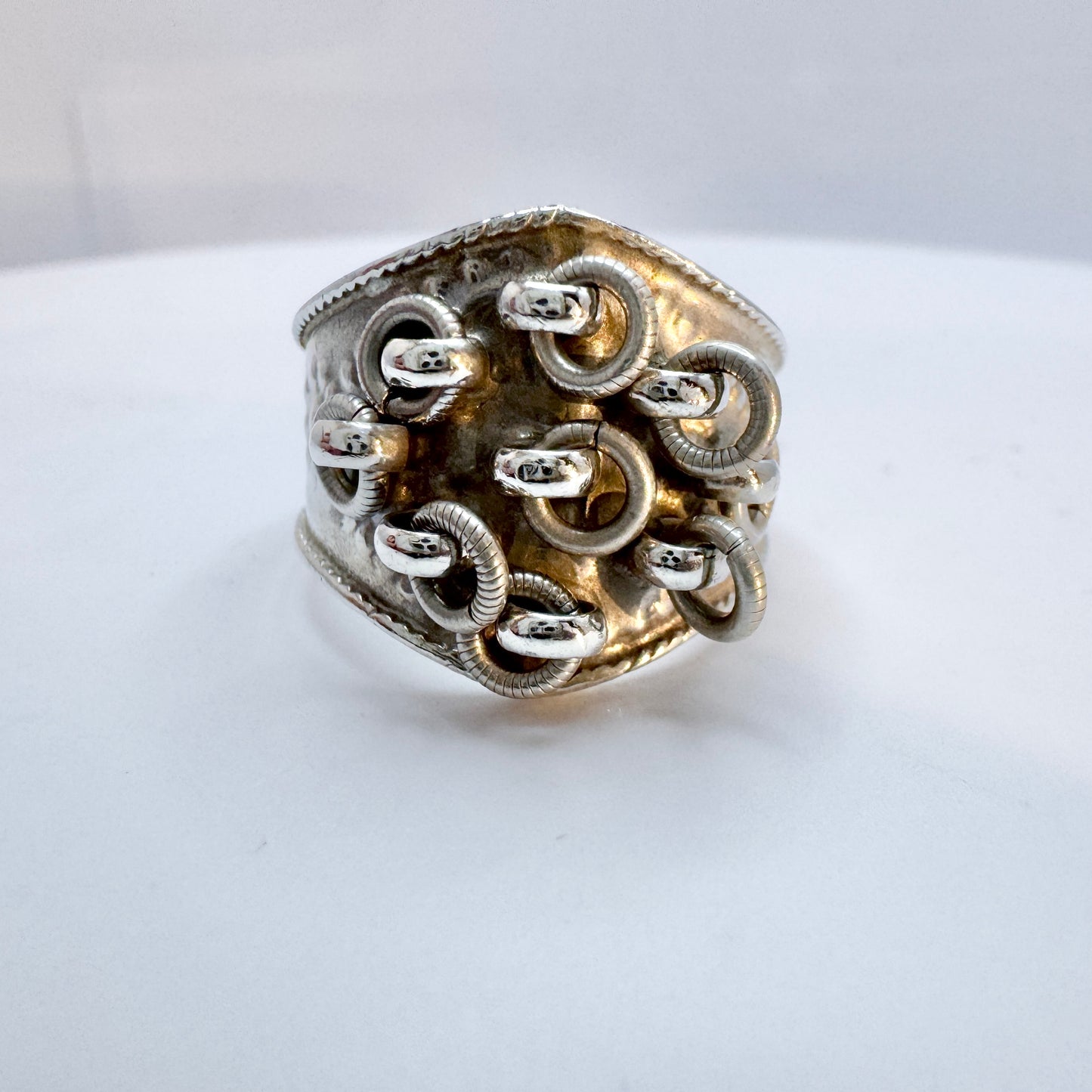 A. Andersson, Sweden. Vintage Sterling Silver Sami / Laplander Ring.