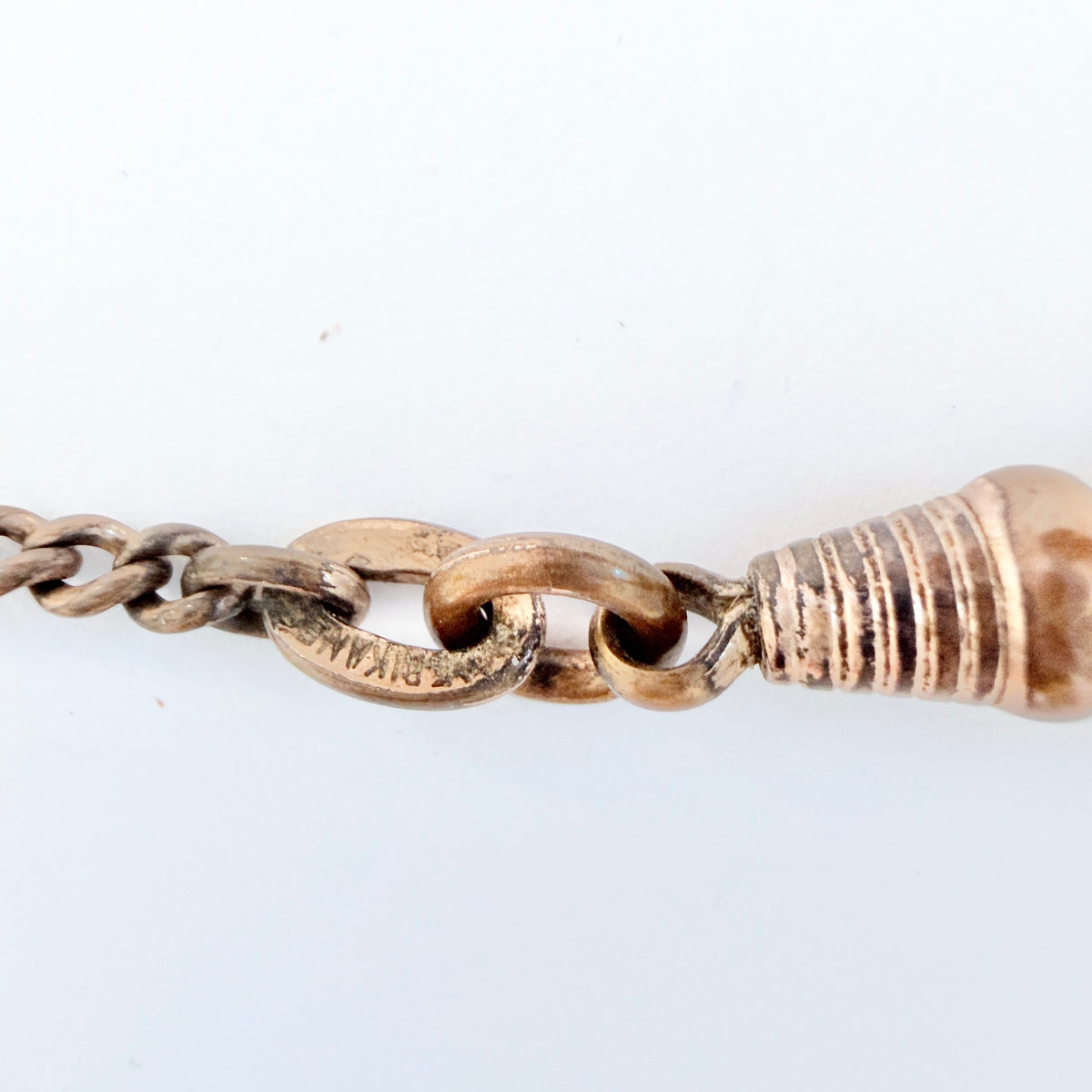 Antique Gold Doublé Watch Chain in Necklace Length.