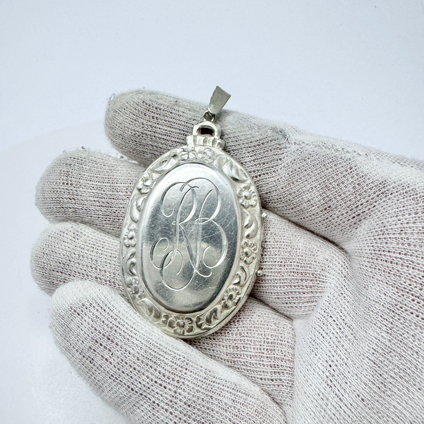 Sweden 1946. Vintage Solid Silver Locket Pendant.