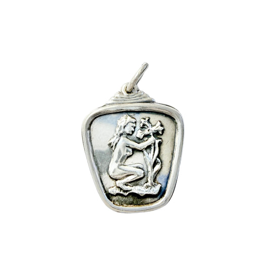 Alton, Sweden year 1960. Vintage Zodiac Virgo Charm Pendant.