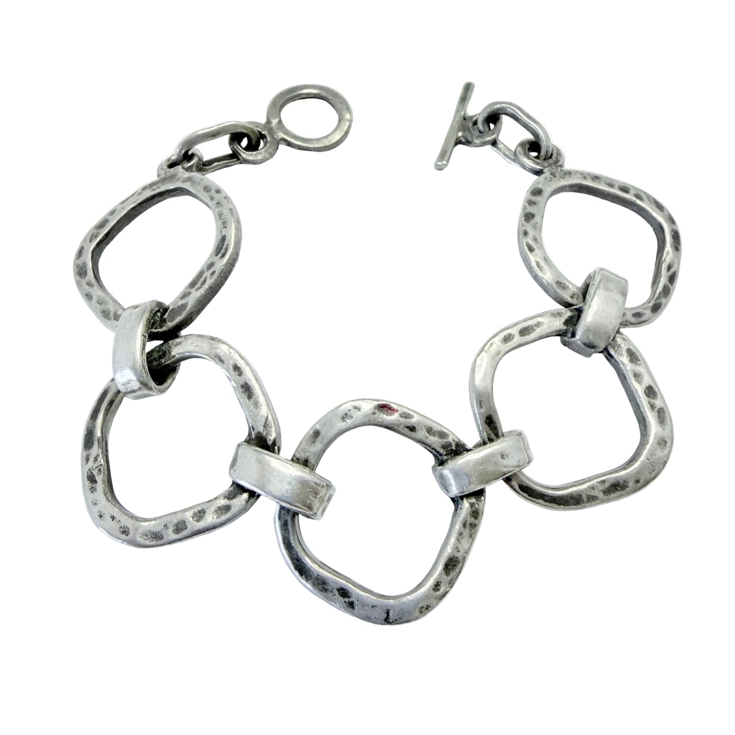 Lysgaard Design, Denmark. Bold Vintage 1970s Pewter Bracelet.
