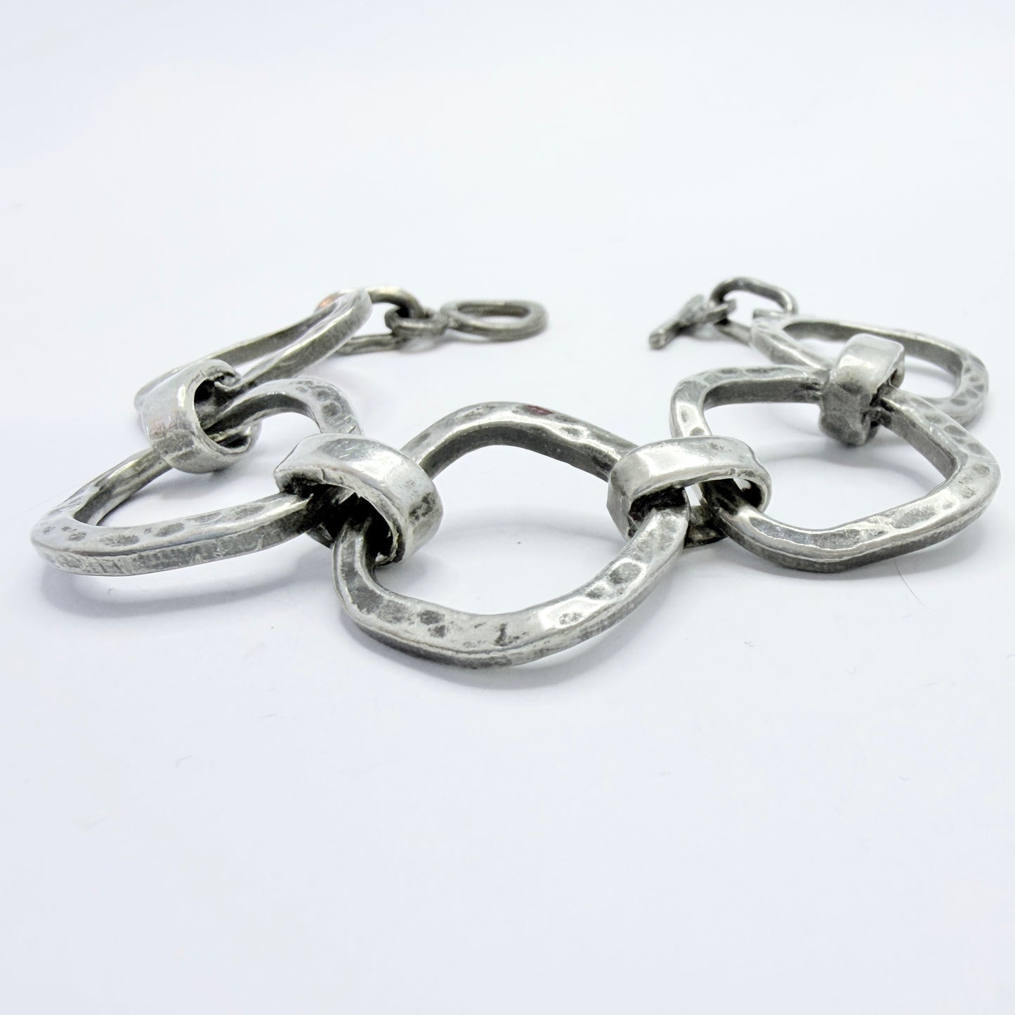 Lysgaard Design, Denmark. Bold Vintage 1970s Pewter Bracelet.