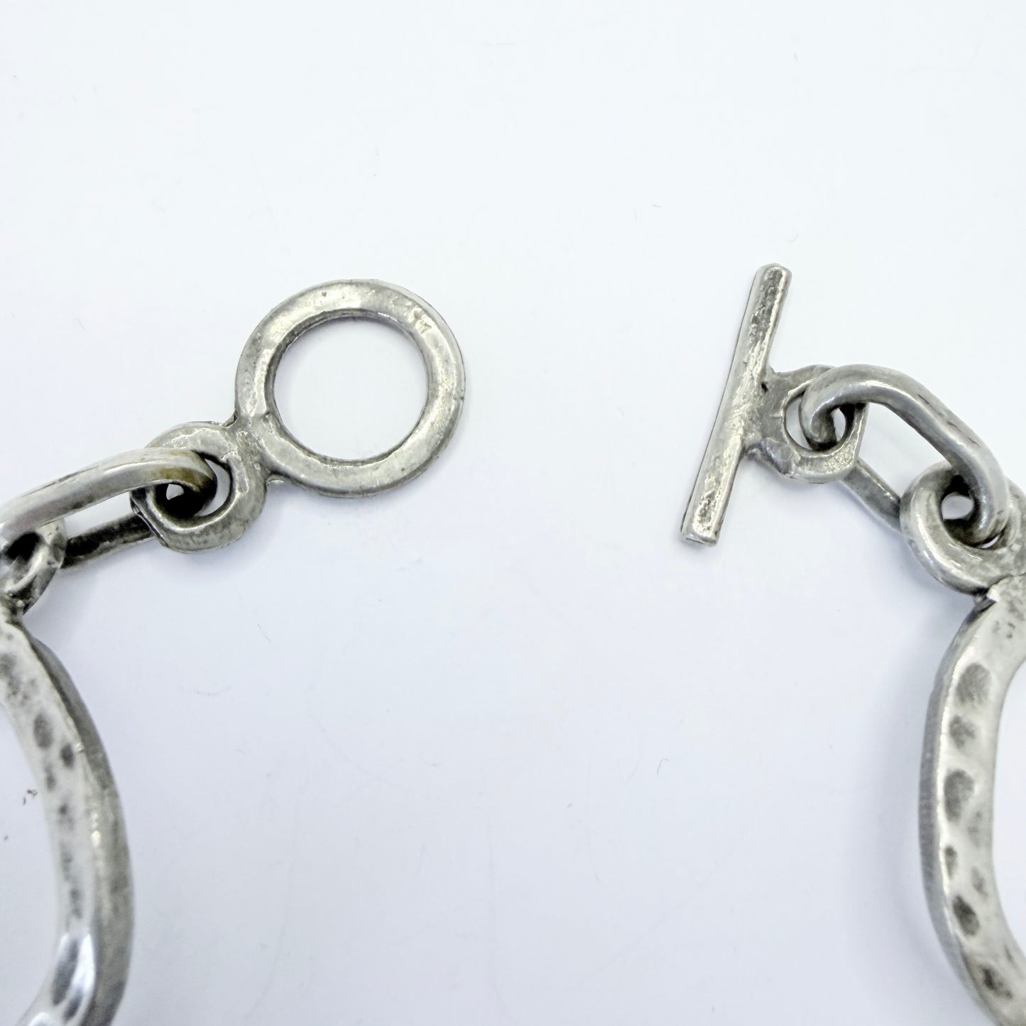 Lysgaard Design, Denmark. Bold Vintage 1970s Pewter Bracelet.
