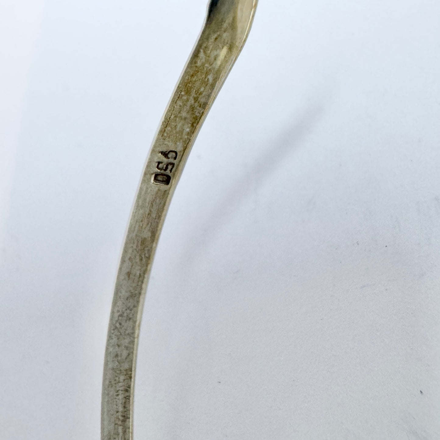 Vintage 950 Sterling Silver Eilat Stone Pendant Necklace.