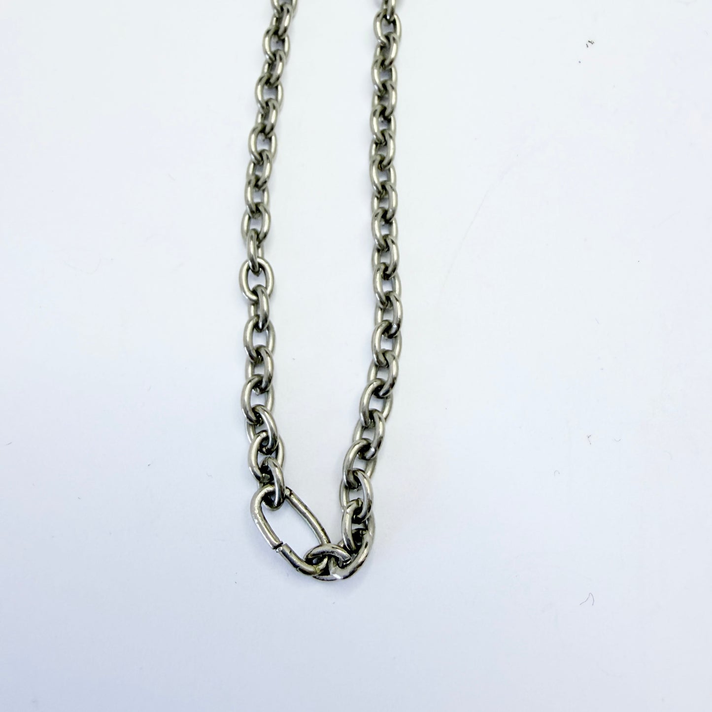 Design 68, Denmark ca 1970. Vintage Pewter Ceramic Pendant Necklace.