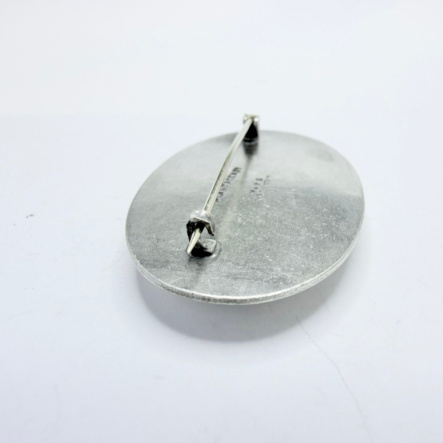 Ruskin Pottery Plantagenet for Liberty's. Antique Arts & Crafts Pewter Enamel Brooch.