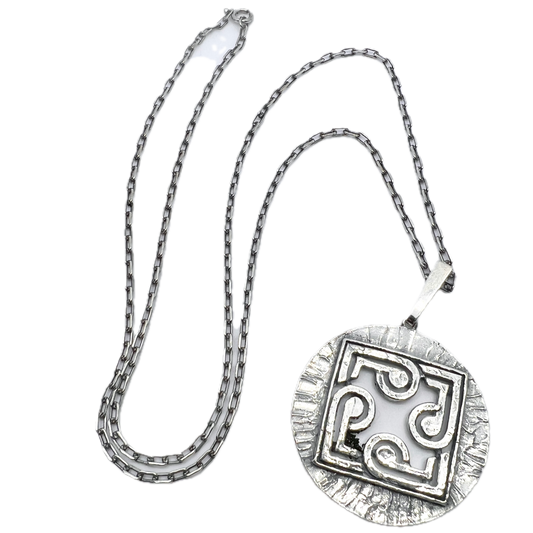 TeKa, Germany. Vintage Sterling Silver Pendant Necklace.