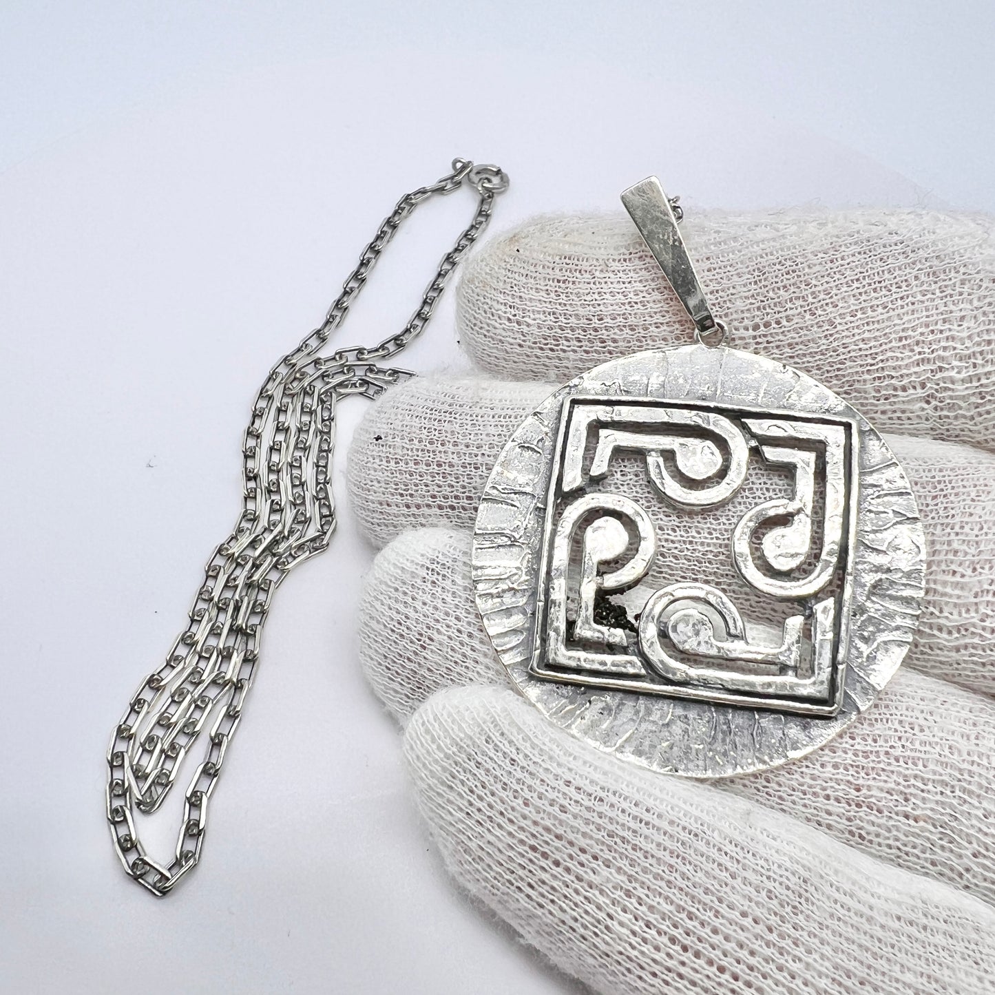 TeKa, Germany. Vintage Sterling Silver Pendant Necklace.